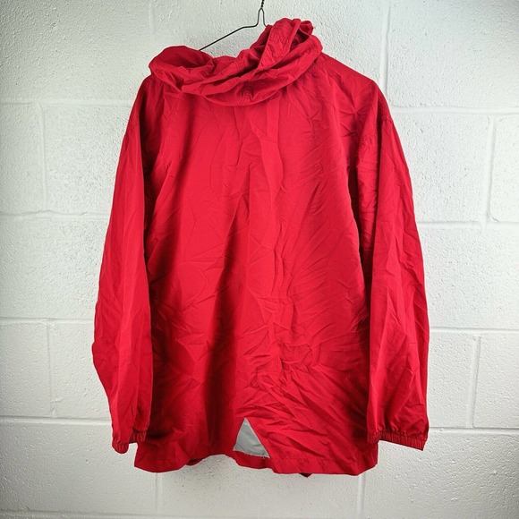 Vintage LL Bean Windbreaker Hooded Jacket Pullover Red Freeport Maine Kids Sz XL - Picture 9 of 13